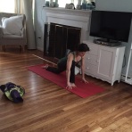 Christina Rau stretching for yoga